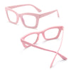 STYLISH SQUARE FRAME CANDY COLOR ANTI-BLUE LIGHT READING GLASSES