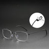 Retro Titanium Rectangle Glasses Frame 297