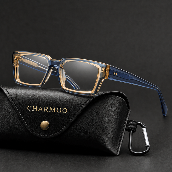 Piller Retro Rectangle Acetate Glasses Frame