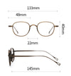 Titanium Vintage Oval Eyeglasses Frames ST8016