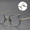 Titanium Vintage Round Eyeglasses Frames chord-C