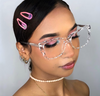 Rectangle Crystal Eyeglasses