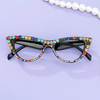 Cat Eye Black Glitter Eyeglasses