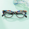 Cat Eye Black Glitter Eyeglasses