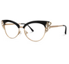 Stylish Black Browline Glasses