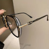 WOMEN'S FASHION LARGE FRAME GLITTER ANTI-BLUE LIGHT GLASSES