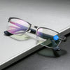 MEN'S METAL HALF-FRAME HIGH-DEFINITION ANTI-BLUE LIGHT READING GLASSES