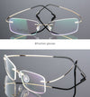 Ultra-Light Titanium Rectangle Rimless Glasses