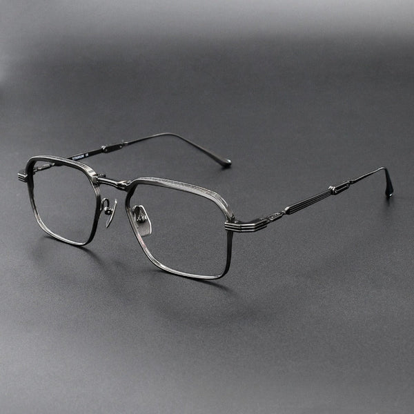 Phu Vintage Rectangle Titanium Foldable Eyeglasses Frame