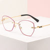 WOMEN'S FASHION BUTTERFLY SHAPE FRAMELESS ANTI-BLUE LIGHT READING GLASSES