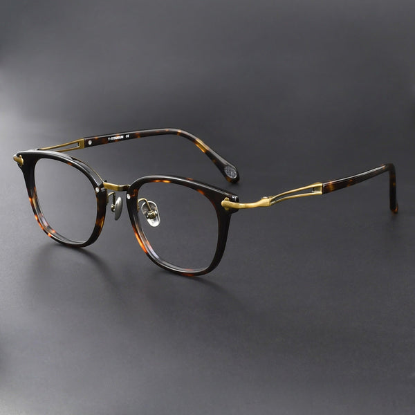 Mott Retro Square Titanium Glasses Frame