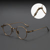 Titanium Vintage Round Eyeglasses FramesBK-GP401