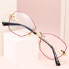 WOMEN'S FASHION BUTTERFLY SHAPE FRAMELESS ANTI-BLUE LIGHT READING GLASSES