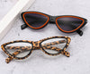 New cat's eye frame shaving sunglasses ins cross-border leopard flat mirror fashion modern glasses