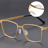 Retro Titanium Square Glasses Frame 80995