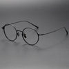 Titanium Vintage Round Eyeglasses Frames 186