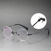 Titanium Semi-Rimless Round Glasses Frames KMN272