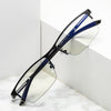 MEN'S FASHIONABLE HALF-FRAME ANTI-BLUE LIGHT READING GLASSES