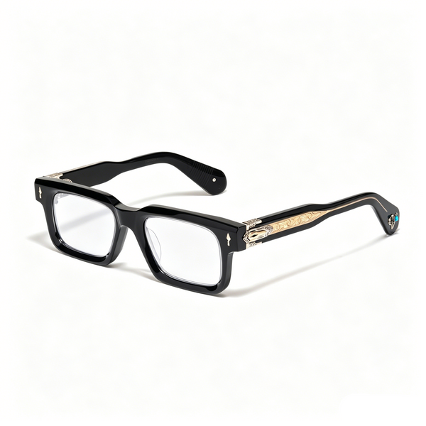 Velora Turquoise Acetate Square Luxury Eyeglasses Handmade Designer Frame