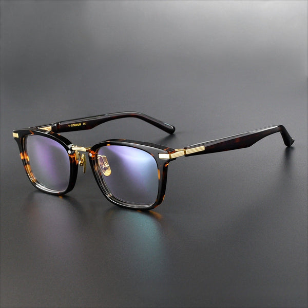 Kropp Retro Rectangle Acetate Eyeglasses Frame