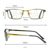 TITANIUM MULTI-FOCUS READING GLASSESPROGRESSIVE DOUBLE LIGHT ANTI-BLUE LIGHT