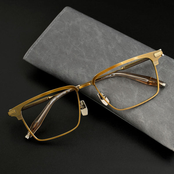 Sevrin Vintage Rectangle Titanium Eyeglasses Frame