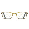 TITANIUM MULTI-FOCUS READING GLASSESPROGRESSIVE DOUBLE LIGHT ANTI-BLUE LIGHT