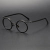 Titanium Vintage Round Eyeglasses Frames SH F85676