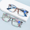 WOMEN'S FASHION PRINTED LARGE FRAME ANTI-BLUE LIGHT READING GLASSES