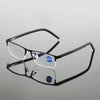 MEN'S FASHIONABLE METAL LIGHTWEIGHT ANTI-BLUE LIGHT READING GLASSES