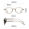 Titanium Vintage Round Eyeglasses Frames SM8016