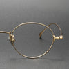 Titanium Vintage Oval Eyeglasses Frames KMN53