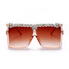 Fashion Oversized Punk Sunglasses Women Men Square Diamond Sun Glasses Lady Luxury Brand Designer Rhinestone Eyeglasses UV400