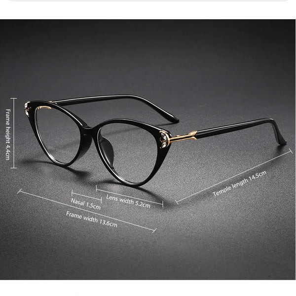 Cat Eye Black Glasses - CM6029
