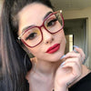 Eyeglasses Square glasses womanfashion Clear lens Optical glasses frame women Luxury Brand Metal Legs female oculos