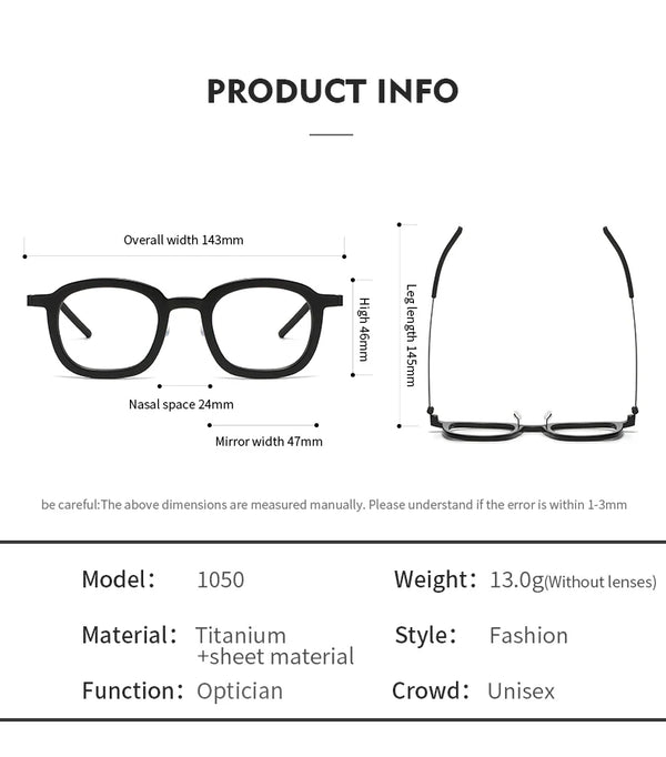 Joerg Vintage Acetate Round Glasses Frame