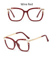 Eyeglasses Square glasses womanfashion Clear lens Optical glasses frame women Luxury Brand Metal Legs female oculos