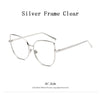 Cat Eye Sunglasses Women Vintage Fashion Metal Frame Clear Lens Sun Glasses Unique Flat Ladies Eyewear UV400 R058