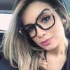 Eyeglasses Square glasses womanfashion Clear lens Optical glasses frame women Luxury Brand Metal Legs female oculos