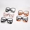 Black Fashion Glasses Frames Retro Leopard Clear Prescription Frame