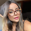 Women's EyeglassesTransparent Square Computer Glasses Frame Anti Blue Light Female Eyeglass Sexy Leopard