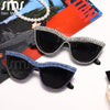 Luxury Cat Eye Diamond Sunglasses New Women Men Fashion Rhinestones Sun Glasses Designer Shades Eyewear Female Eyeglasses UV400