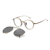 Jaklin Titanium Vintage Eyeglasses Frame With Sunglasses Clips