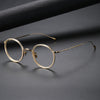 Titanium Vintage Round Eyeglasses Frames kmn139