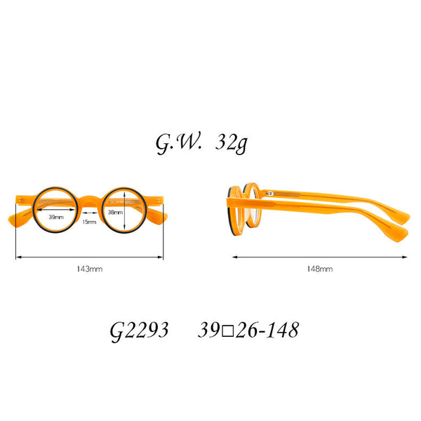 Giusy Round Acetate Eyeglasses Frame