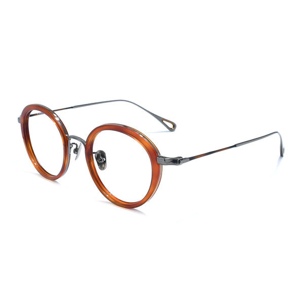 Iryna Retro Round Titanium Glasses Frame