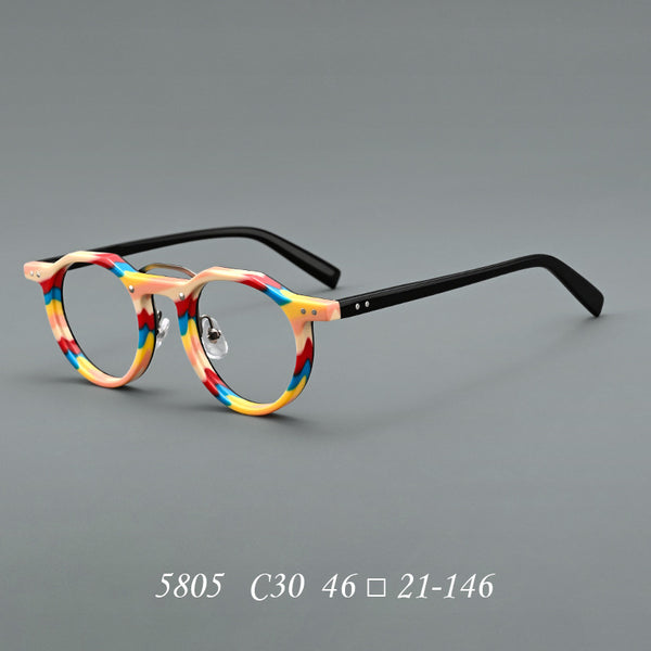 Raed Retro Round Acetate Glasses Frame