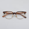 Acetate Semi-Rimless Oval Glasses Frames 015