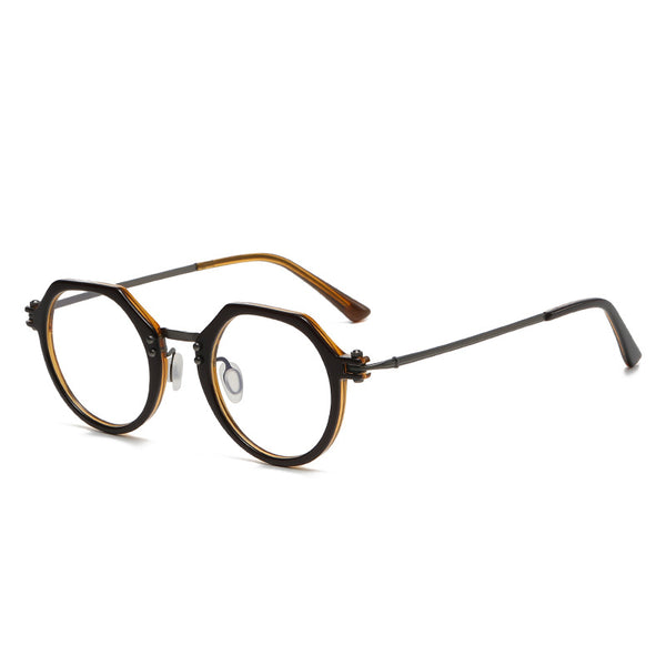 Titanium Geometric Glasses Frame SC8190
