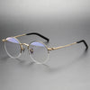 Titanium Semi-Rimless Oval Glasses Frames S-185T